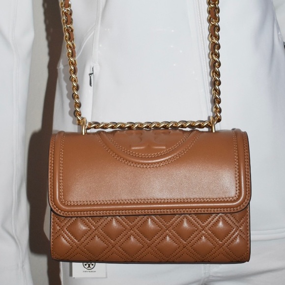 TORY BURCH KOBICHA LEATHER SMALL FLEMING CONVERTIBLE BAG - Picture 9 of 13